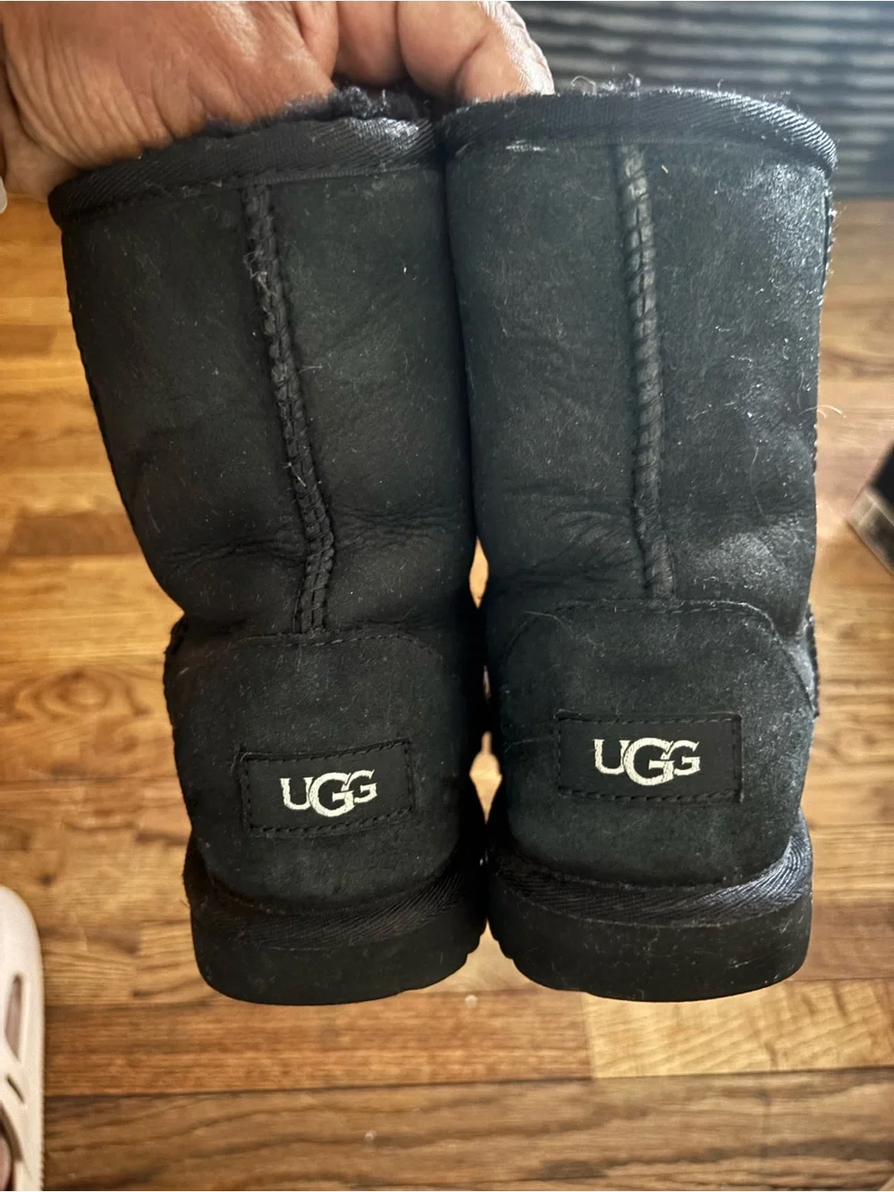 UGG Black Short Shearling Boots